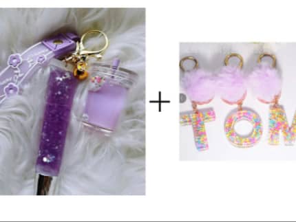 BOBA KEYCHAIN LIQUID】Fine workmanship, good texture, beautiful details design, good backpack decor. 【CUTE DESIGN】With milk bottle shape and lovely bell design, creative and fashionable. 【PERFECT GIFT】With very milk tea cup shape, will make your kid enjoy a happy life.