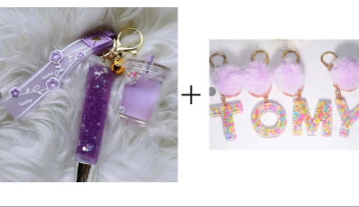 BOBA KEYCHAIN LIQUID】Fine workmanship, good texture, beautiful details design, good backpack decor. 【CUTE DESIGN】With milk bottle shape and lovely bell design, creative and fashionable. 【PERFECT GIFT】With very milk tea cup shape, will make your kid enjoy a happy life.